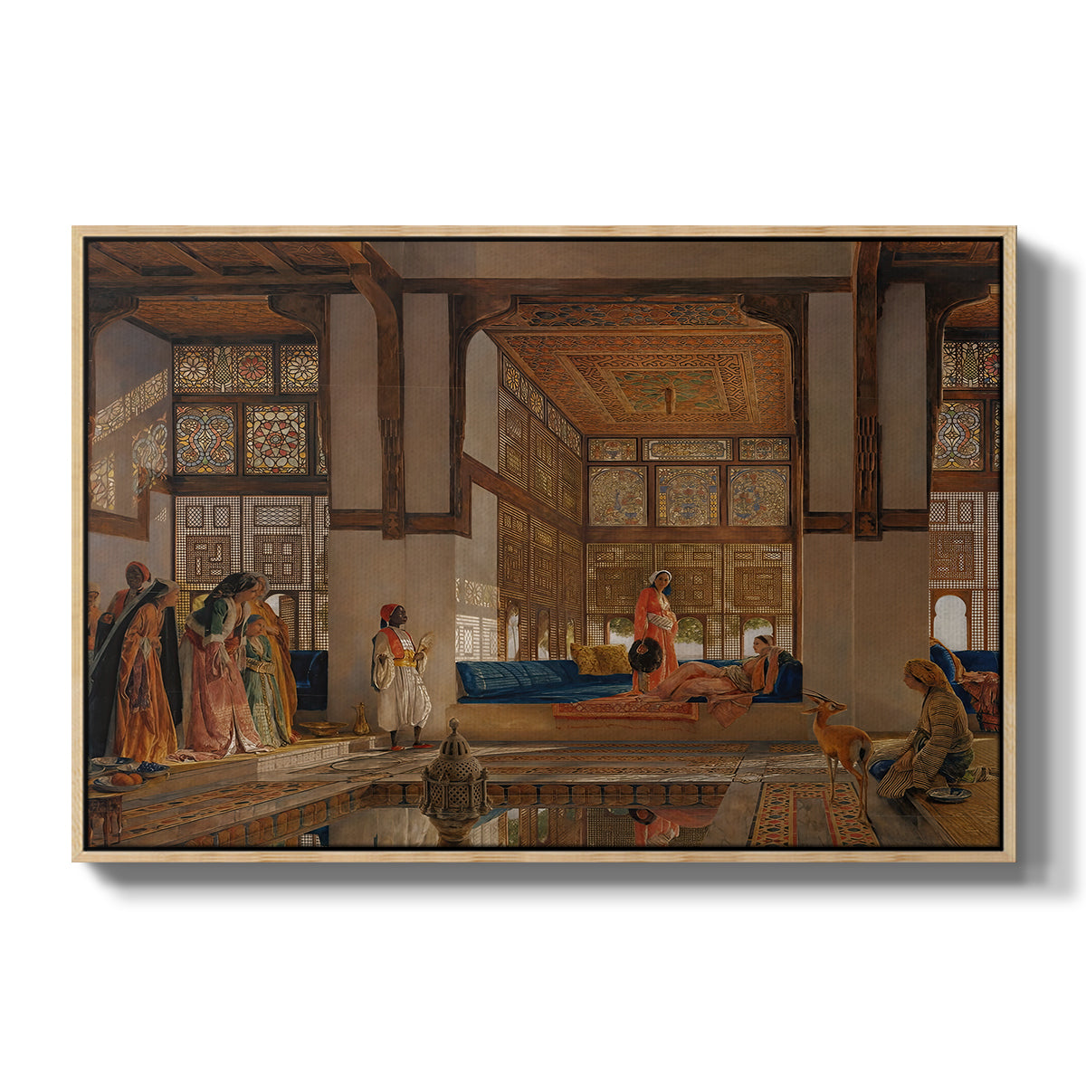 A Lady Receiving Visitors (The Reception), 1873 - Floater Framed Canvas Print