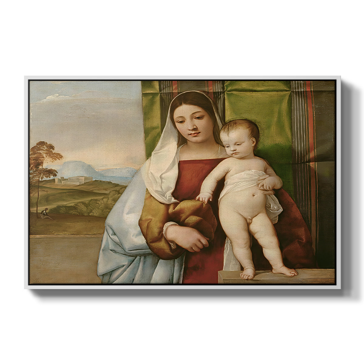 The Gypsy Madonna (La Zingarella), c. 1510-1511 - Floater Framed Canvas Print