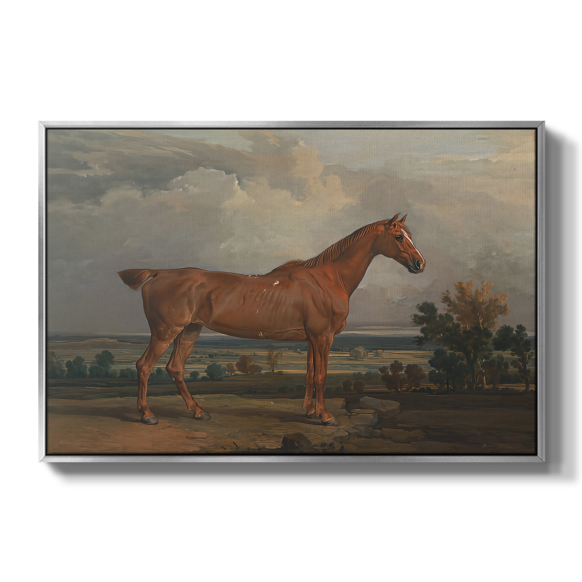 Hunter in a Landscape, 1810 - Floater Framed Canvas Print