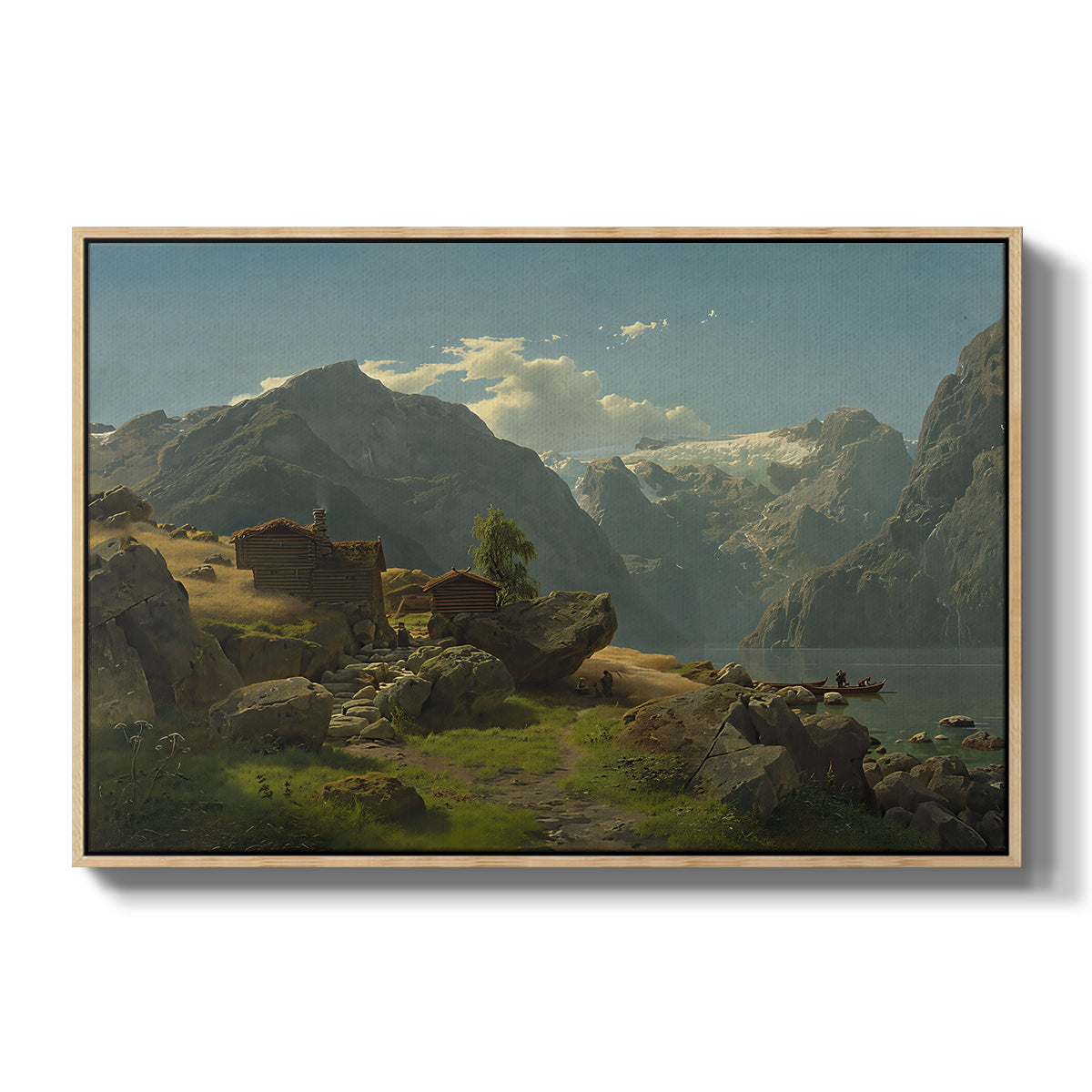 Balestrand, 1848 - Floater Framed Canvas Print