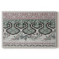 Canvas art print portraying a repeating pattern with interlocking shapes and stylized organic forms, set against a white background