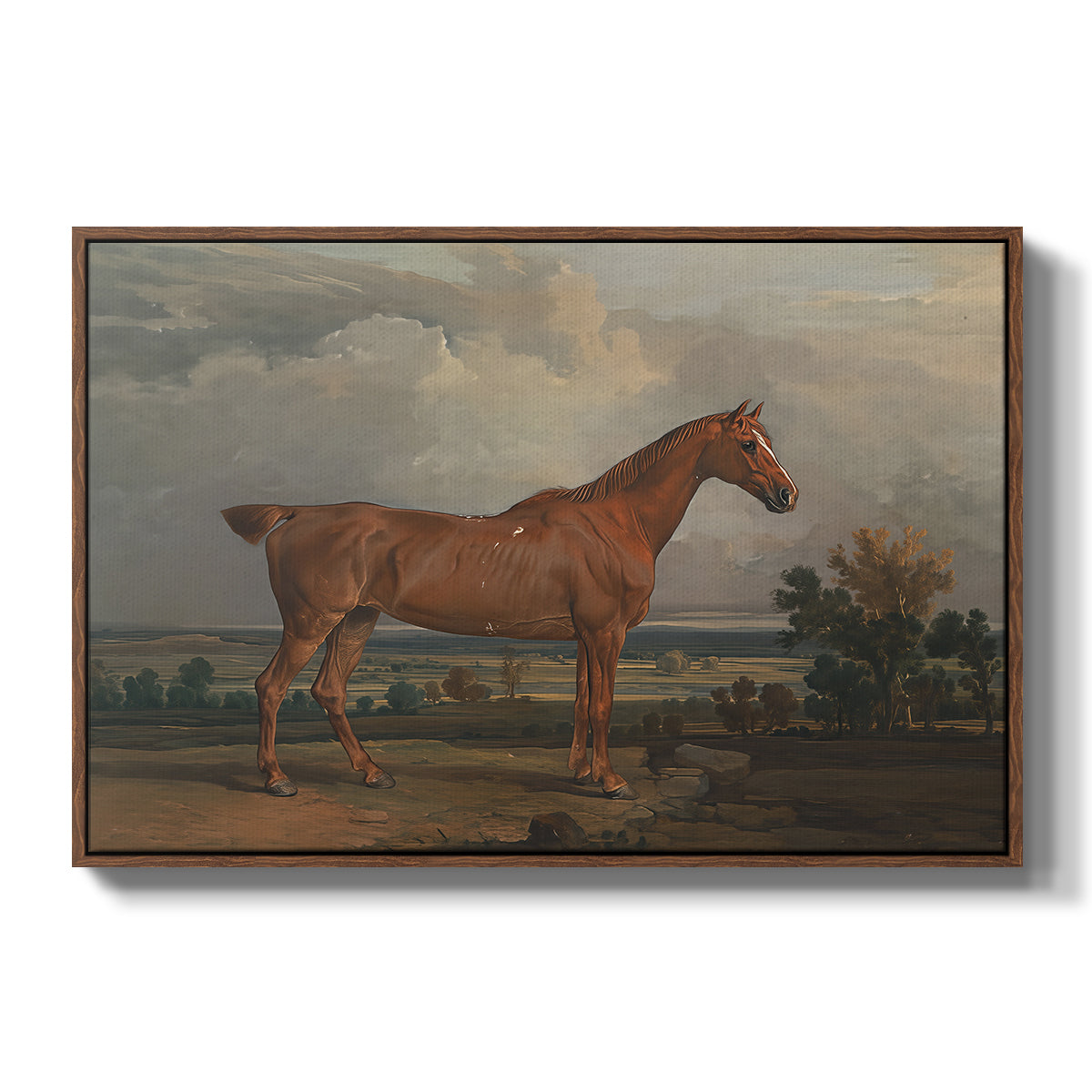 Hunter in a Landscape, 1810 - Floater Framed Canvas Print