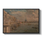 Somerset House Terrace from Waterloo Bridge, c. 1819 - Floater Framed Canvas Print
