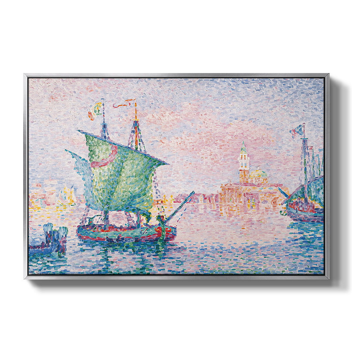 Venice, the Pink Cloud, 1909 - Floater Framed Canvas Print