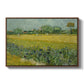 Field with Irises near Arles, 1888 - Floater Framed Canvas Print