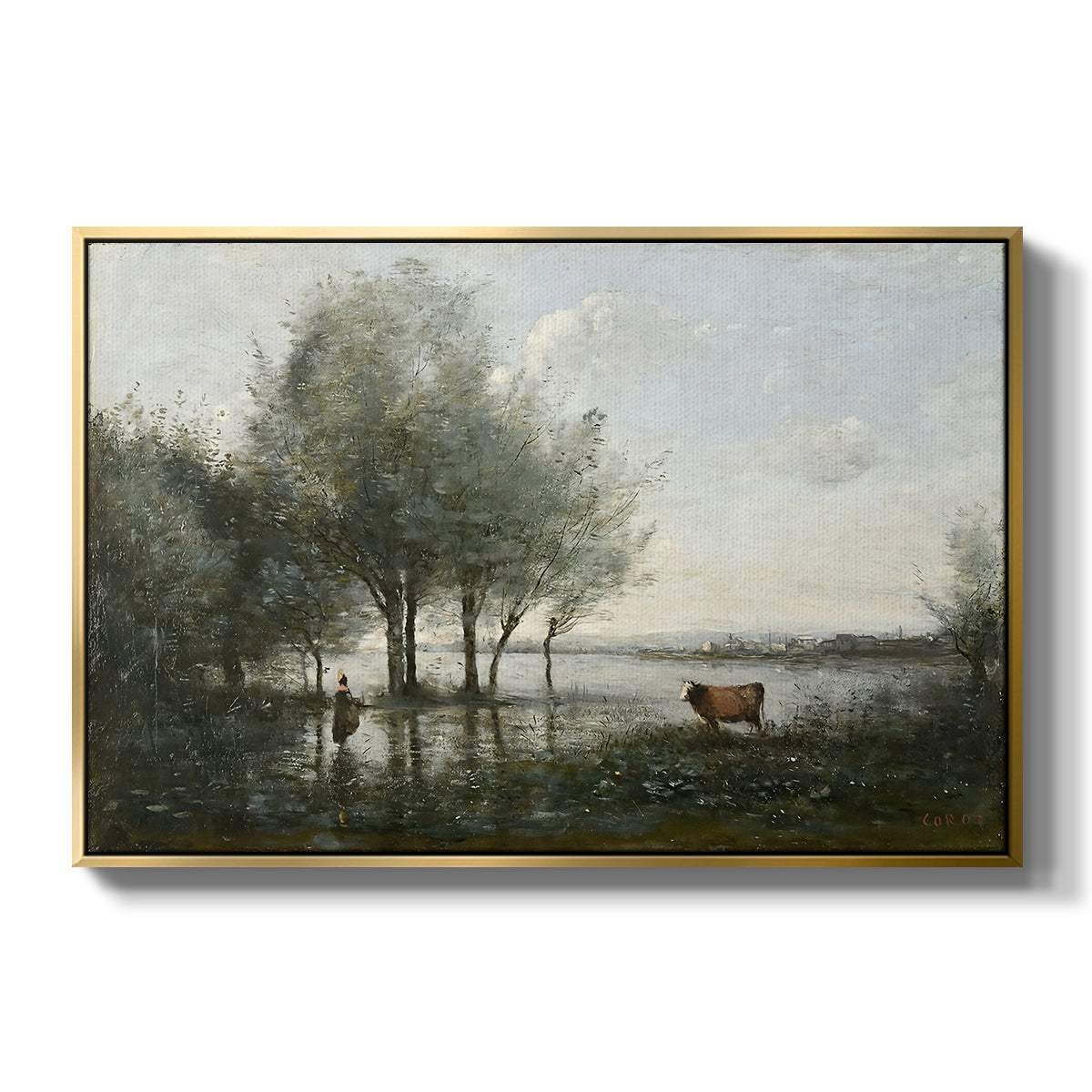 The Marsh (Le Marais), c. 1865-1870 - Floater Framed Canvas Print