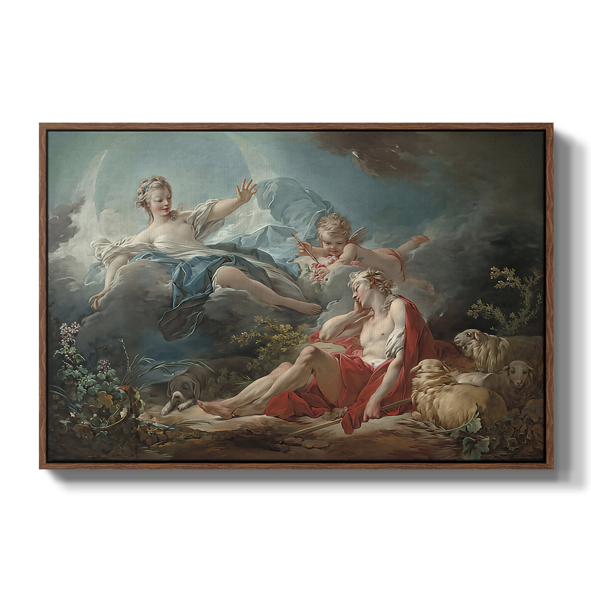 Diana and Endymion, c. 1753-1756 - Floater Framed Canvas Print