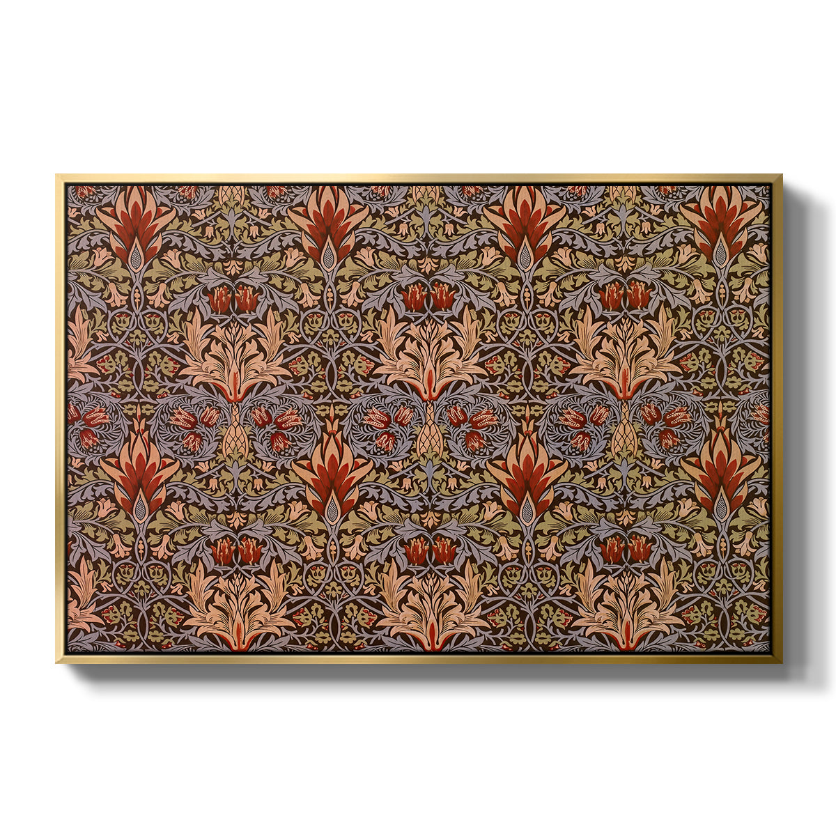 Snakeshead - Red/Cumin, c. 1876 - Floater Framed Canvas Print