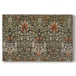 Canvas art print portraying a repeating floral pattern with dark background and warm-toned plant forms, set against a white background