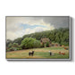 Farm with Grazing Cows (Bondegård med beitende kuer), 1892 - Floater Framed Canvas Print