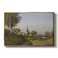 Village Landscape with Church, 1891 - Floater Framed Canvas Print