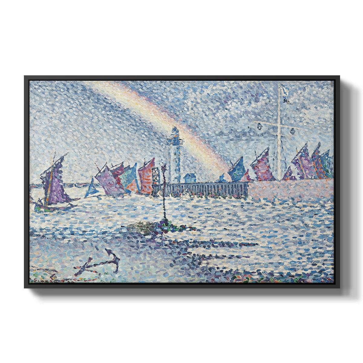 Entrance to the Port of Honfleur, 1899 - Floater Framed Canvas Print