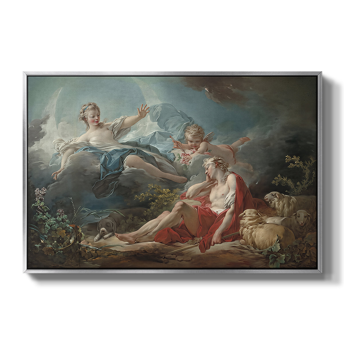 Diana and Endymion, c. 1753-1756 - Floater Framed Canvas Print