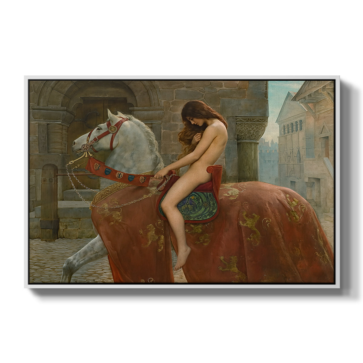 Lady Godiva, 1898 - Floater Framed Canvas Print