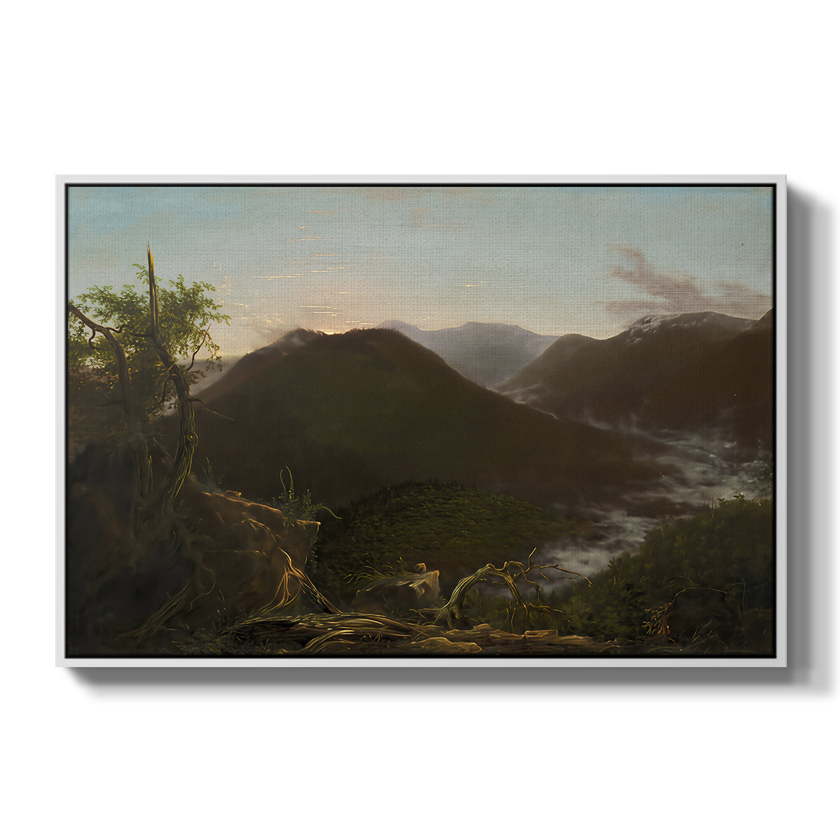 Sunrise in the Catskill Mountains, 1826 - Floater Framed Canvas Print