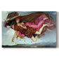 Canvas art print portraying two intertwined female figures floating through dark sky representing night and sleep, set against a white background