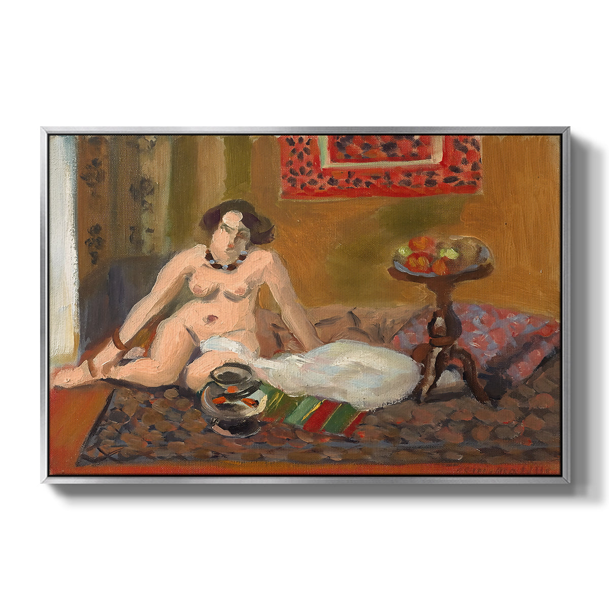 Nude with Goldfish (Nu aux poissons rouges), c. 1922 - Floater Framed Canvas Print