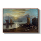 Sun Rising through Vapour: Fishermen Cleaning and Selling Fish, c. 1807 - Floater Framed Canvas Print
