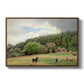Farm with Grazing Cows (Bondegård med beitende kuer), 1892 - Floater Framed Canvas Print