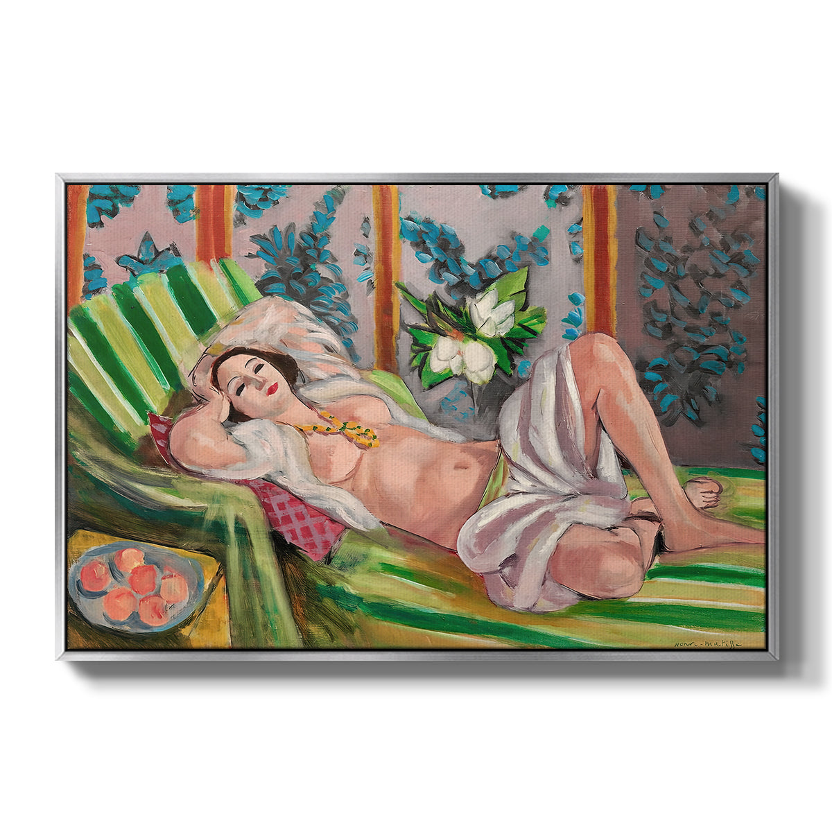 Odalisque Couchée Aux Magnolias, c. 1923 - Floater Framed Canvas Print