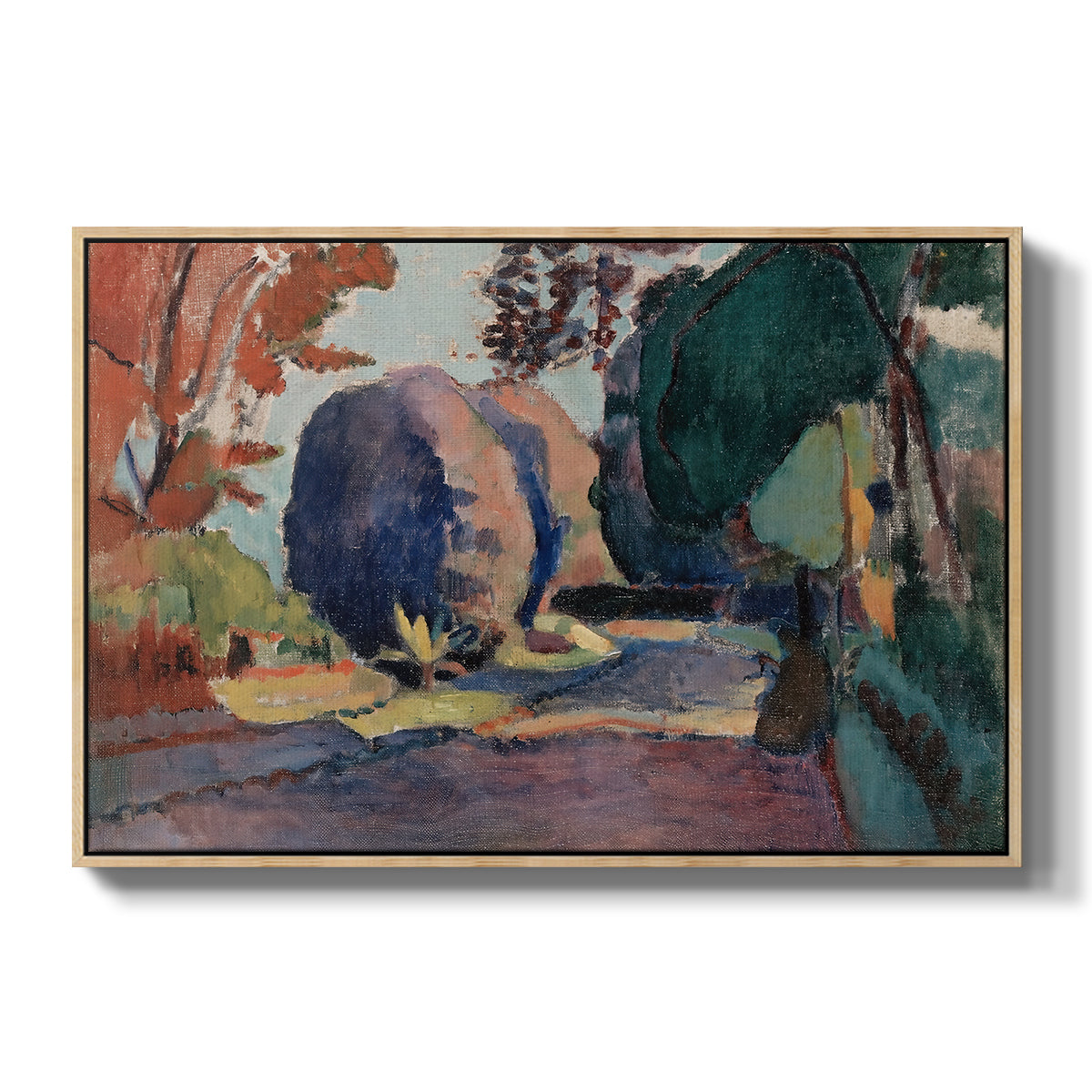 The Luxembourg Gardens, 1901 - Floater Framed Canvas Print