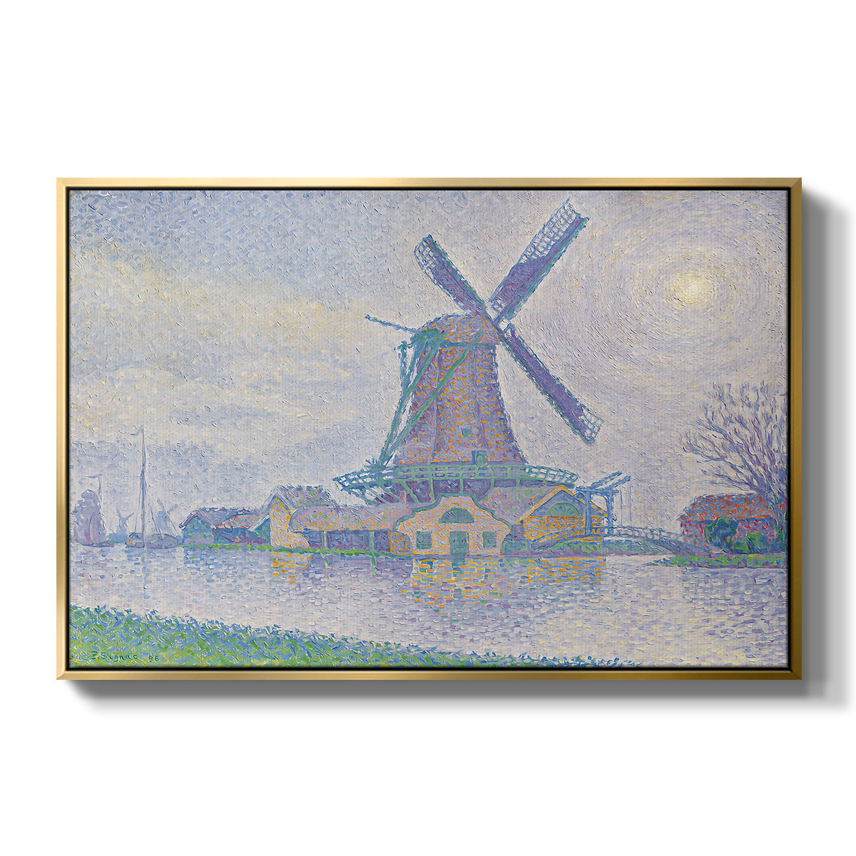 Mill of Edam (Moulin d'Edam), 1896 - Floater Framed Canvas Print