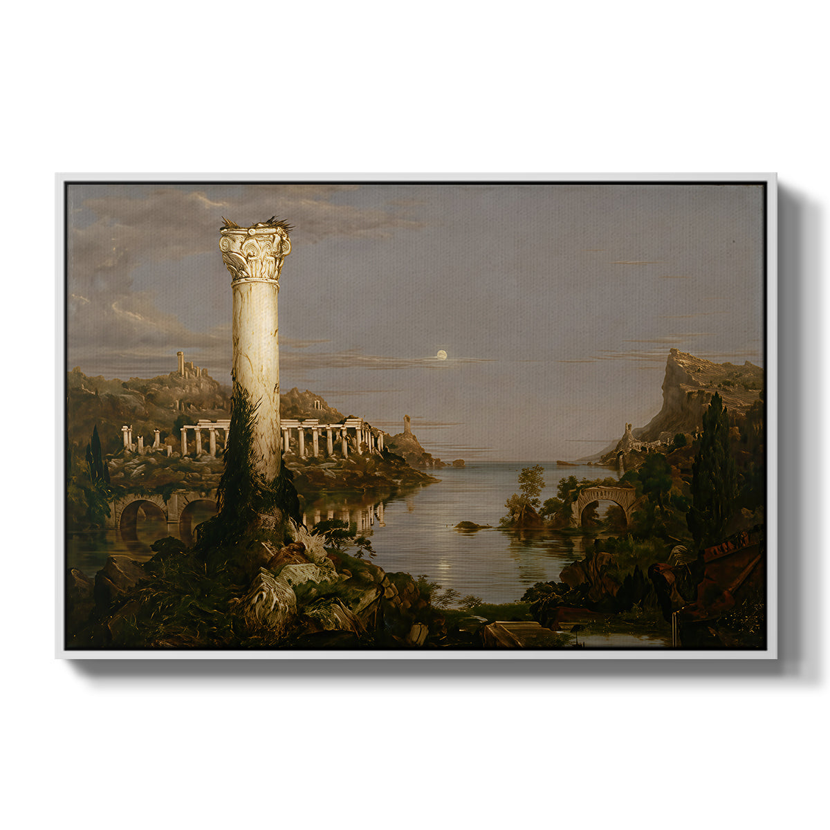 The Course of Empire: Desolation, 1836 - Floater Framed Canvas Print
