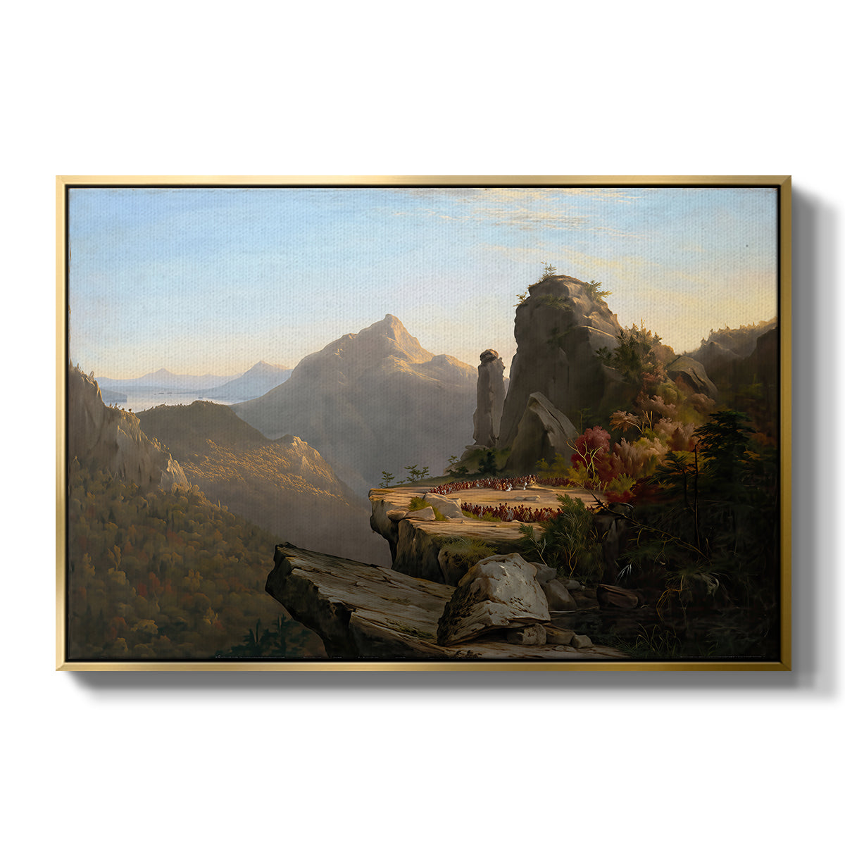 Scene from “The Last of the Mohicans”, 1827 - Floater Framed Canvas Print