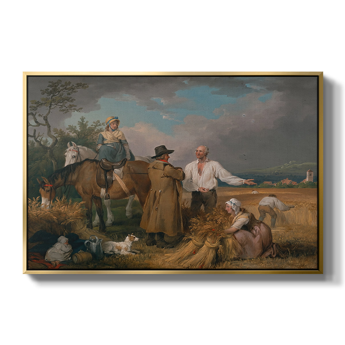 The Reapers, 1800 - Floater Framed Canvas Print