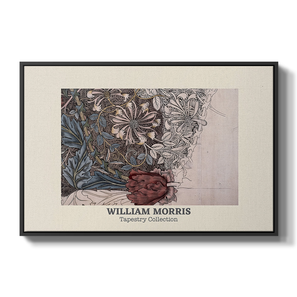 Honeysuckle (Tapestry Collection), 1874 - Floater Framed Canvas Print