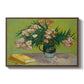Vase with Oleanders and Books, 1888 - Floater Framed Canvas Print