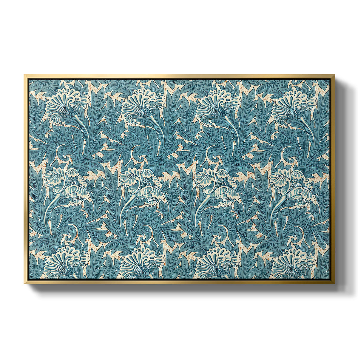 Tulip (Teal), 1875 - Floater Framed Canvas Print