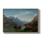 Bridal Procession on the Hardangerfjord, 1848 - Floater Framed Canvas Print