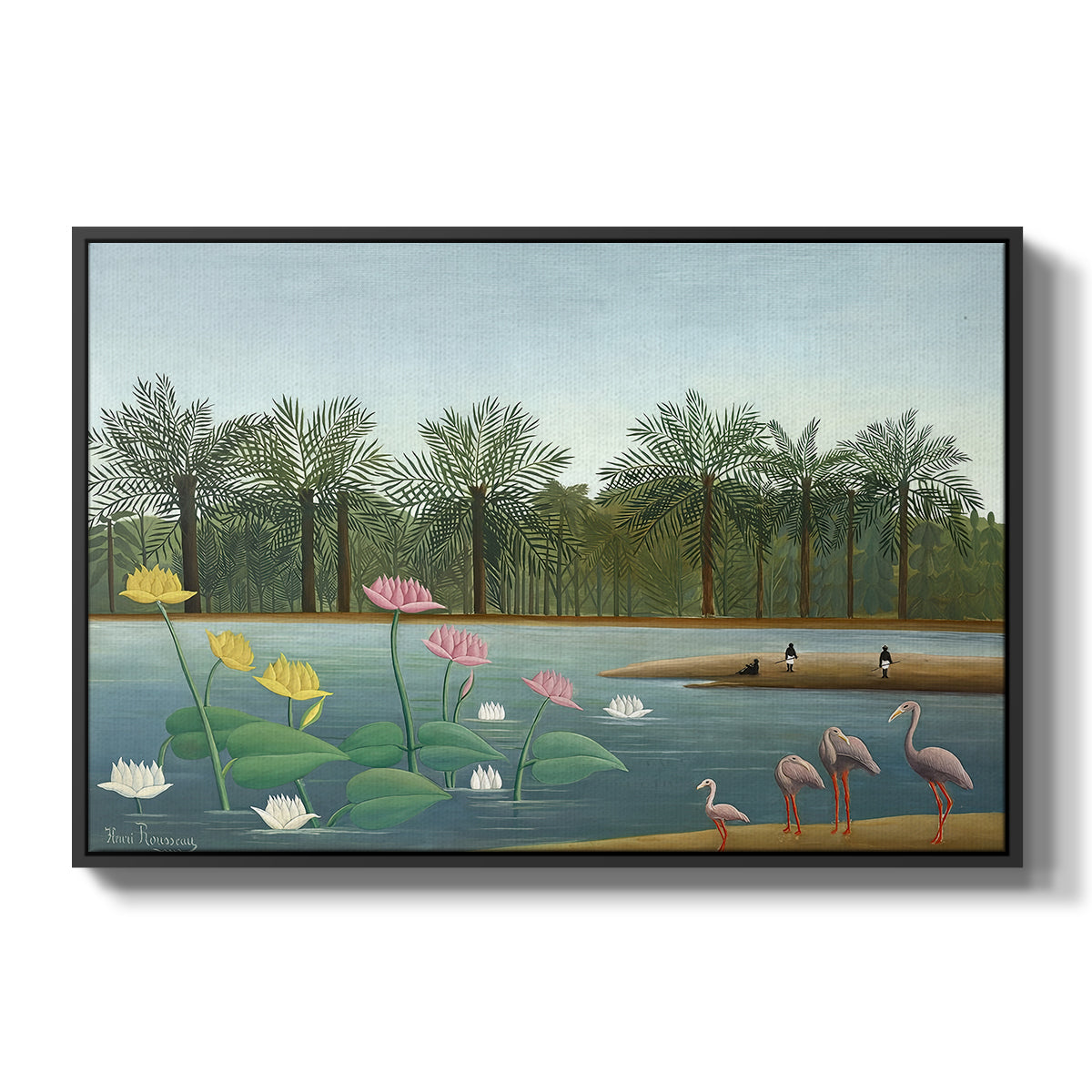 The Flamingoes (Les Flamants), 1907 - Floater Framed Canvas Print