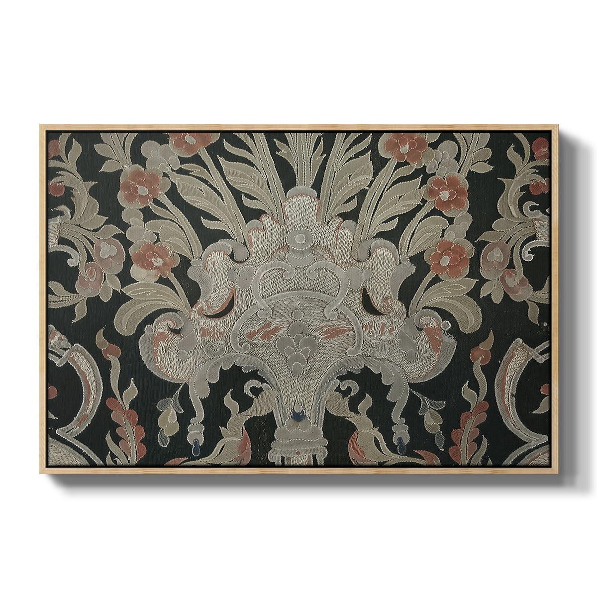 Hanging (Printed Textile), c. 18th Century - Floater Framed Canvas Print