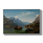 Bridal Procession on the Hardangerfjord, 1848 - Floater Framed Canvas Print