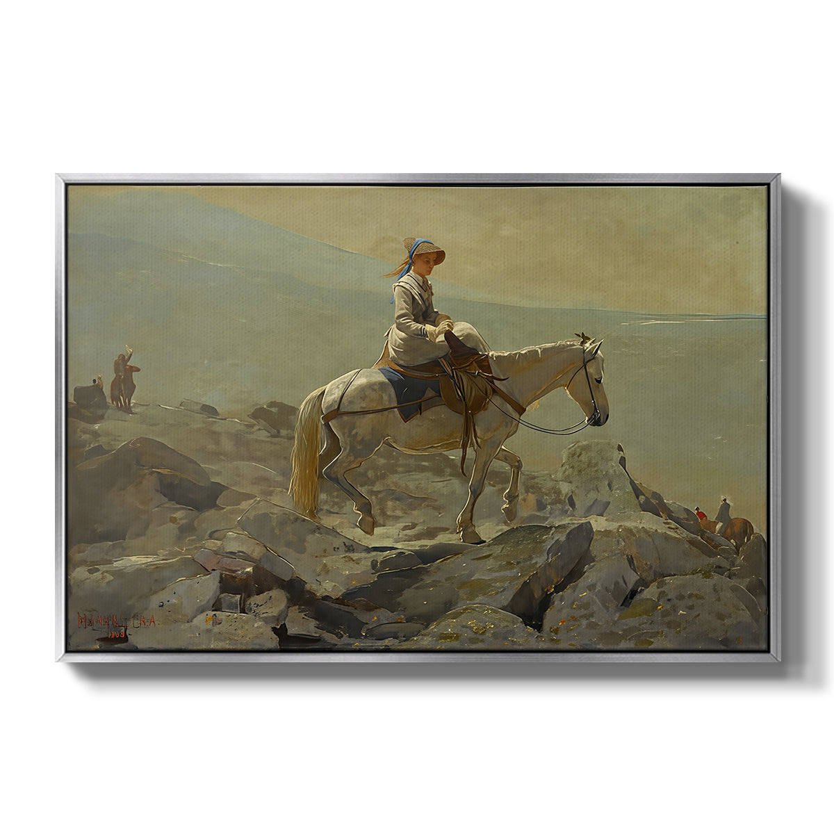 The Bridle Path, White Mountains, 1868 - Floater Framed Canvas Print