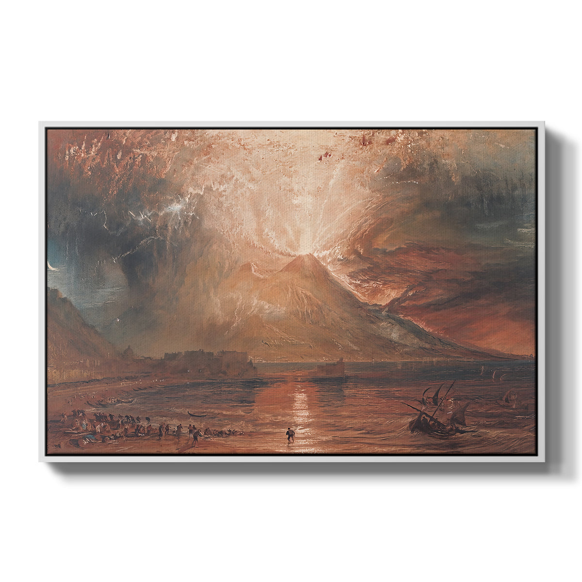 Vesuvius in Eruption, c. 1817 - Floater Framed Canvas Print