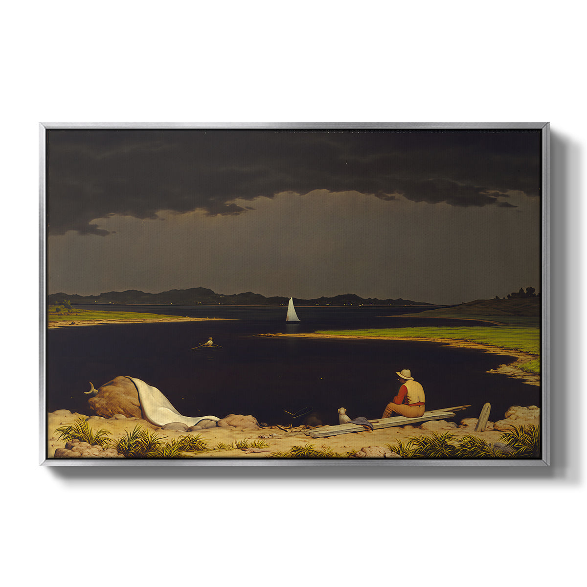 Approaching Thunder Storm, 1859 - Floater Framed Canvas Print