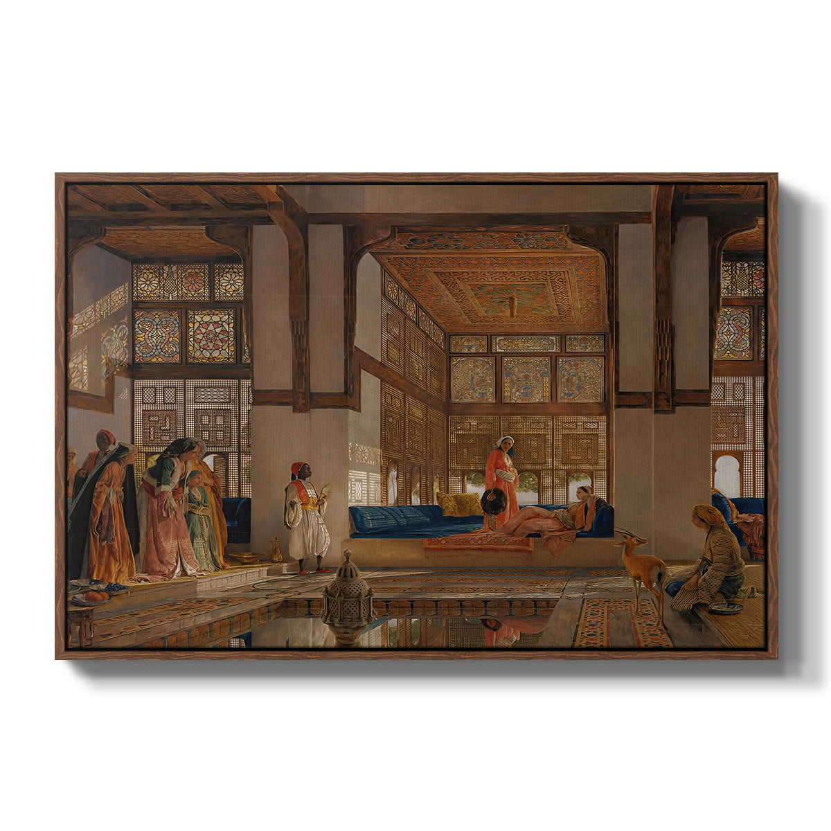 A Lady Receiving Visitors (The Reception), 1873 - Floater Framed Canvas Print