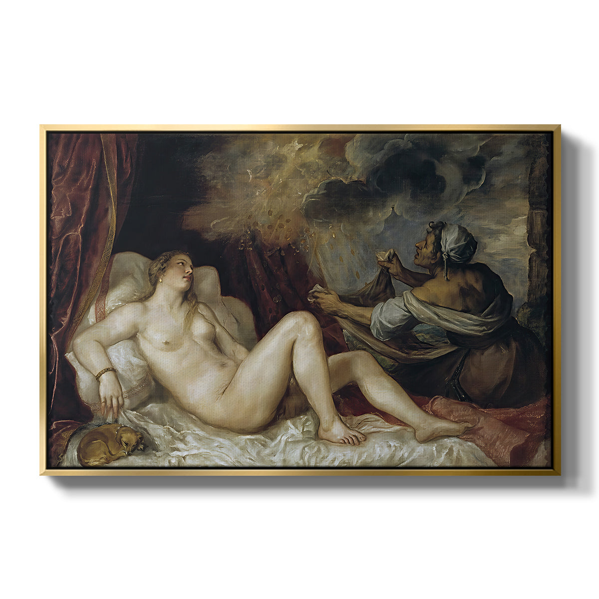 Danaë, c. 1560-1565 - Floater Framed Canvas Print
