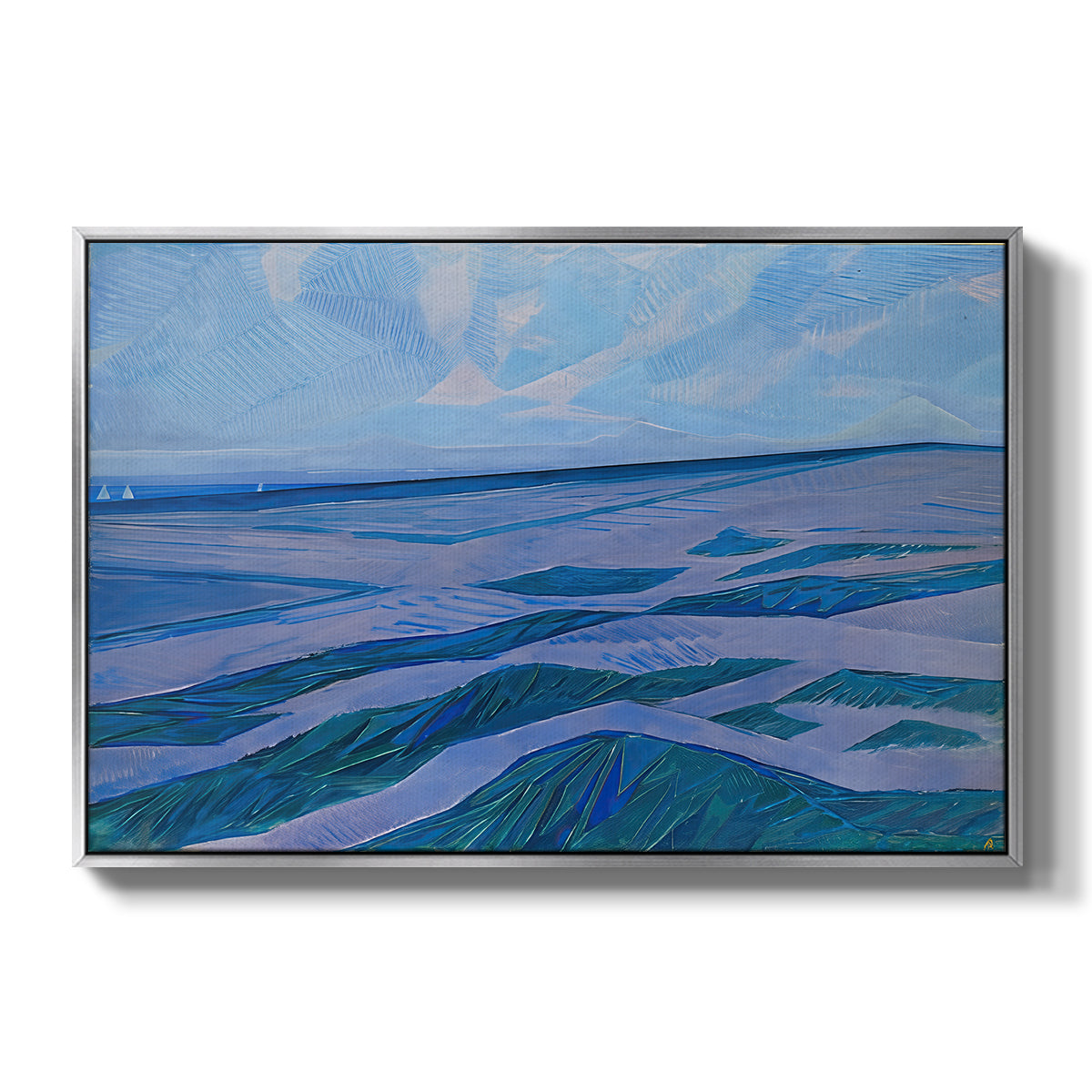 Dune Landscape, 1911 - Floater Framed Canvas Print