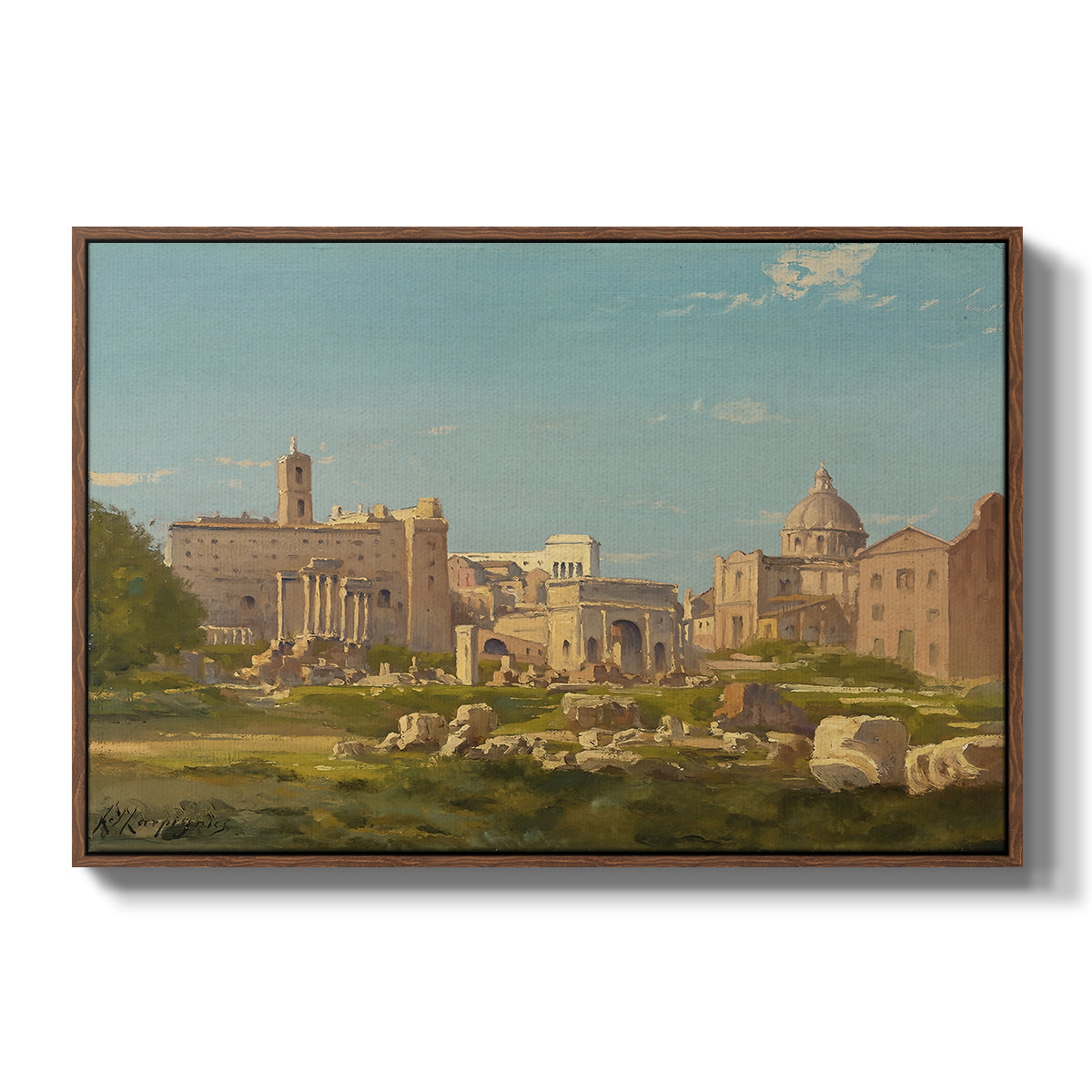 The Roman Forum, c. 1860 - Floater Framed Canvas Print