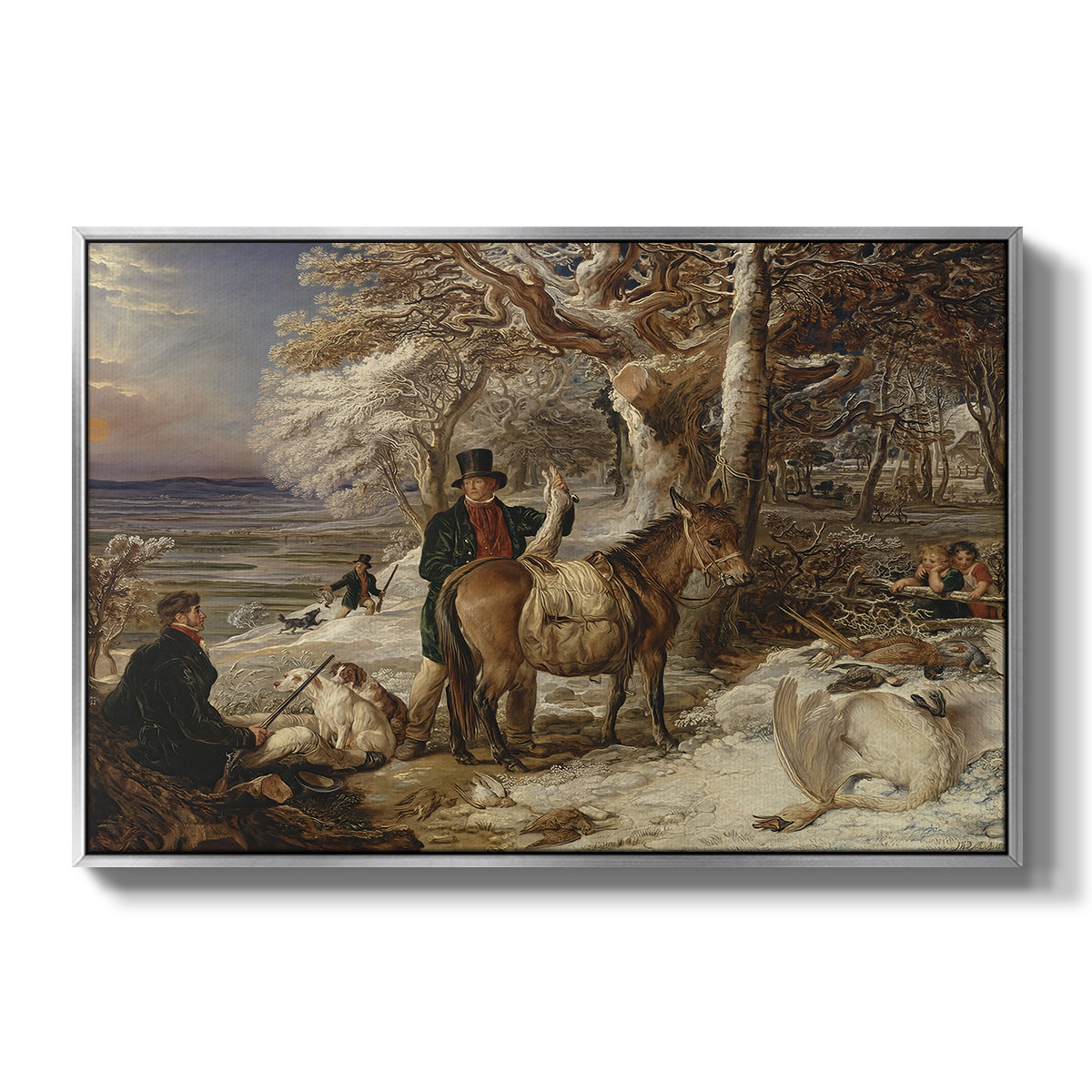 The Day's Sport, 1826 - Floater Framed Canvas Print
