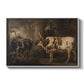 Portraits of Two Extraordinary Oxen, Property of the Earl of Powis, 1814 - Floater Framed Canvas Print
