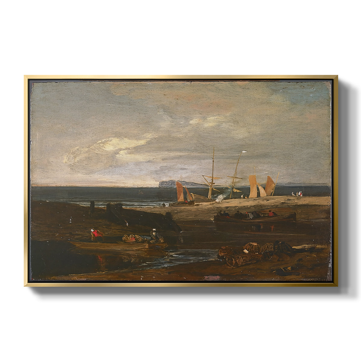 A Scene on the English Coast, c. 1798 - Floater Framed Canvas Print