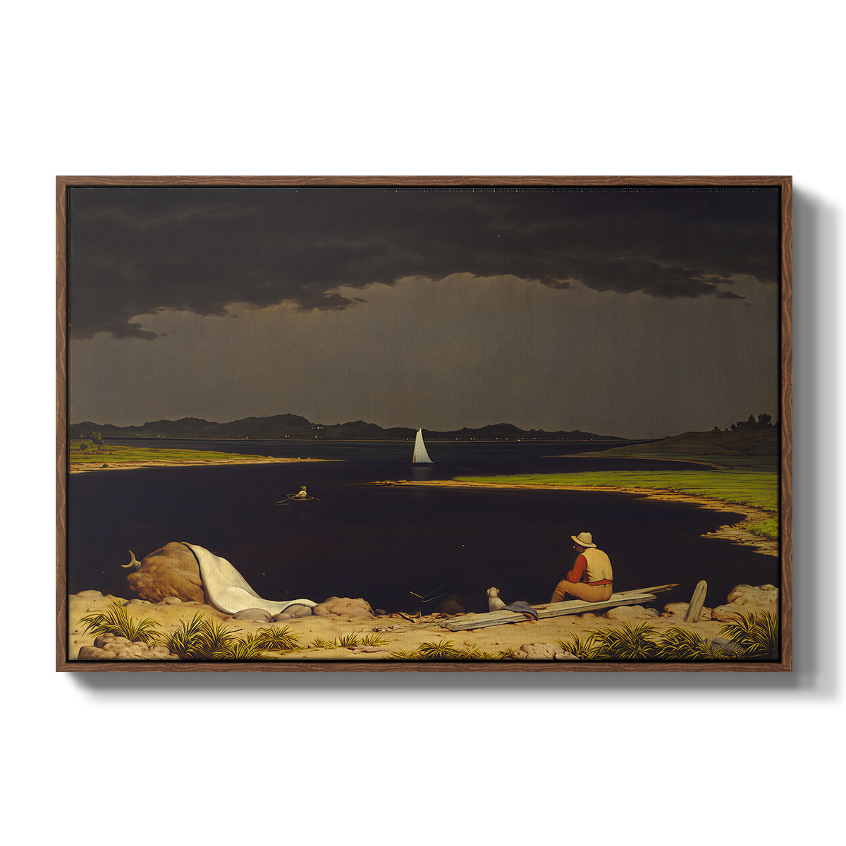 Approaching Thunder Storm, 1859 - Floater Framed Canvas Print