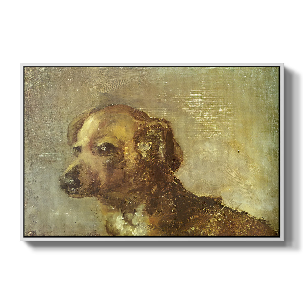 Cliper, the Artist's Dog, 1895 - Floater Framed Canvas Print