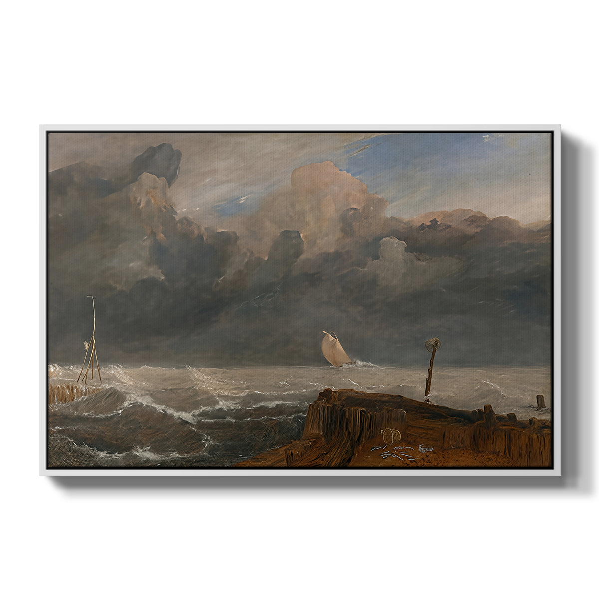 Port Ruysdael, 1827 - Floater Framed Canvas Print