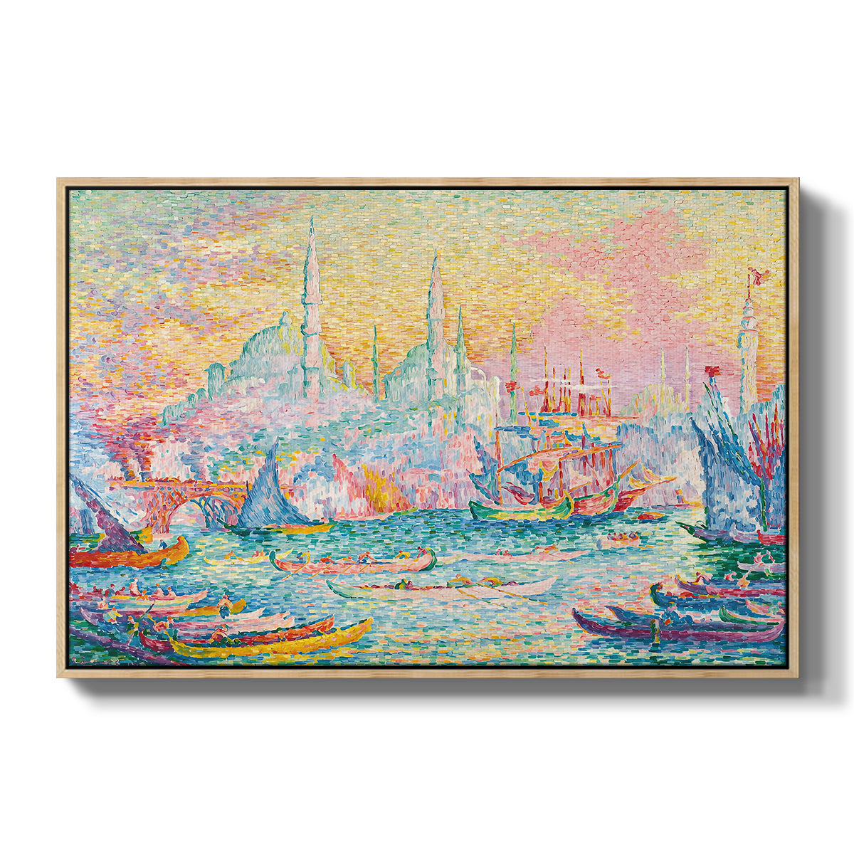 The Golden Horn, Constantinople, 1907 - Floater Framed Canvas Print
